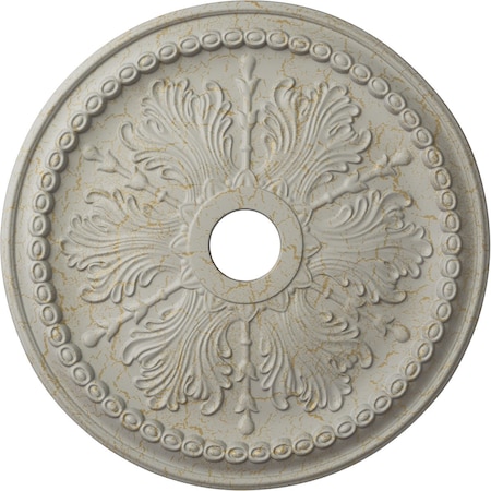 Ekena Millwork Winsor Ceiling Medallion (Fits Canopies up to 4"), 27 1/2"OD x 4"ID x 1 1/2"P, Pot of Cream Crackle CM27WIPCC